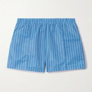 STAUD Taurus Paneled Stripe Shell Shorts